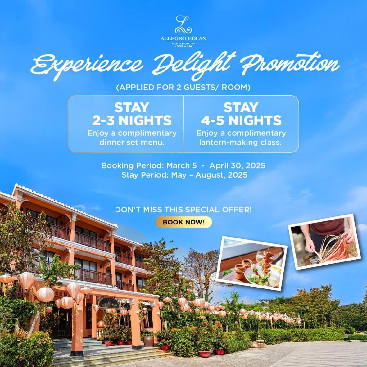 فندق وسبا اليجرو هوي آن - إيه ليتل بوتيك لوكس هوي ان المظهر الخارجي الصورة A promotional banner for a resort